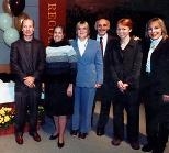 The ADDStrat team from the Alumni Association, Resource Development and the Treasurer's Office won an MIT Excellence Award in the category of "Building Bridges." Team members are (left to right) Mark Jacobs, Bonny Kellermann, Rose McGrath, Joseph Recchio, Helen Rose and Shelley Brown.