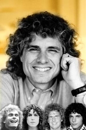 MIT  professor Steven Pinker *  and (foreground, from left) conductor Simon Rattle, singer Marc Bolan, guitarist  Pat Metheny and Bruno, the piano player in the TV show "Fame" (actor  Lee Curreri).