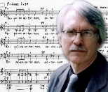 Institute Professor John Harbison and the first page of his handwritten score for "Requiem."