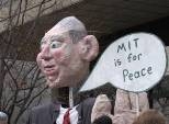 A giant puppet of President Bush took center stage at the MIT rally against the war in Iraq in front of the Student Center on March 20.