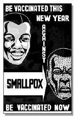 Poster created prior to 1979 promoting the importance of smallpox vaccination