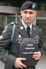 Army Spc. Jason C. Ashline, an enlisted soldier who survived an AK-47 round fired into the ceramic chest plate of his Interceptor Body Armor during a 2002 mission in Afghanistan, opened the new laboratory. He received the Army Commendation Medal for his actions during Operation Anaconda and later re-enlisted in the Army.
