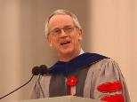 In his charge to          the graduates, MIT president Charles Vest asks them to "take your          education, your talent, and your energy, and build a nation and a world          community that considers knowledge a gift to be shared, a healthy planet          a place to be cherished, and human dignity and opportunity fundamental          conditions to be enjoyed by all people."