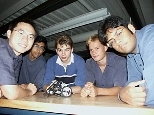 The members of the winning team are (left to right): junior Arthur Mak, sophomore Dheera Venkatraman, senior Maxwell Planck, sophomore Lauri Kauppila and sophomore Akhil Shashidhar.