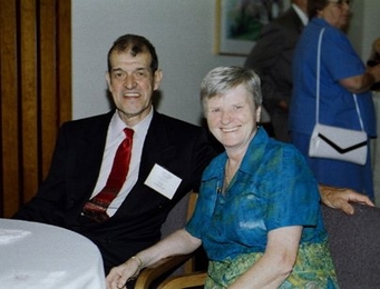Paul Desharnais and his wife Irene at the MIT retirement dinner held June 22, 2004 at the MIT Faculty Club.
