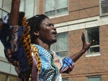 Resident artist and master Senegalese drummer Lamine TourÌ© choreographed 'Mbappat: A Spectacle of Senegalese Drumming, Dance and Wrestling,' to be performed Sunday, April 24.