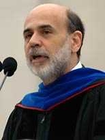 Macroeconomist Ben S. Bernanke, chair of the Federal Reserve and an MIT alumnus (Ph.D. 1979), delivers the principal address at MIT's 140th Commencement exercises held Friday, June 9 in Killian Court.