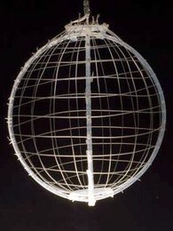 A sphere-shaped web of photo-detecting fibers developed by MIT scientists can sense the optical properties of the entire volume of space around it, as well as detect the source of incoming light.