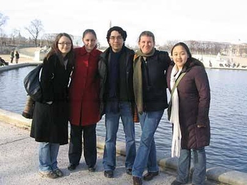 The 2007 January Scholars in France are, from left to right, Alice Macdonald '08, Natalie Rubinstein '07, Jerry Trejo '07, Anna Poukchanski '07 and Ting Ting Fu '07.