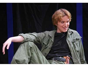 Holly Laird '07 won a 2007 Joseph D. Everingham Award, which recognizes a single creative outstanding performance or notable creative accomplishments in theater arts by a graduating senior. In this picture, taken during the spring 2005 Shakespeare Ensemble production of "Othello," she plays Iago.