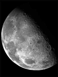 A view of the moon assembled from 18 images taken by the spacecraft Galileo.