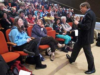 MIT Professor Eric Lander describes the future of biology in an inspirational talk to high school students as part of the annual meeting of the American Junior Academy of Science.