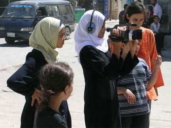 Participants in Baqaa Filming Workshop from 'Envisioning Jerusalem through Media Barrios and Performance Spaces,' which was one of the top prize winners in MIT's Jerusalem 2050 Program.