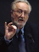 Ford International Professor of History and Pulitzer Prize winner John Dower delivers the Killian lecture at Kirsch Auditorium on Monday, April 7.