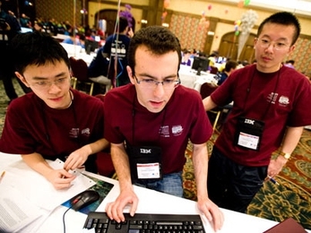 MIT's team competes at the International Collegiate Programming Contest.