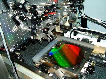 MIT nanoruler lithography tool with a 300 mm-diameter silicon wafer.