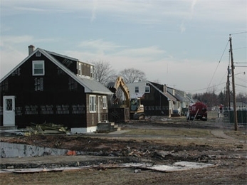 The Federal Creosote Superfund site in New Jersey during 2002 cleanup efforts.