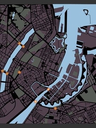 Visualization of bicycle paths for the November 2009 U.N. Climate Change Conference to be held in Copenhagen