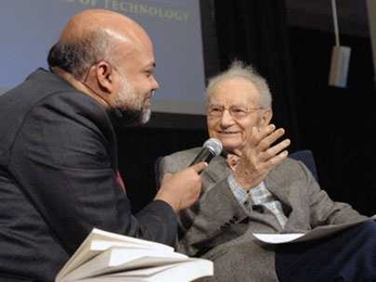 Iqbal Quadir, director of the new Legatum Center for Development &amp; Entrepreneurship at MIT and senior lecturer in the School of Architecture and Planning, spoke with Institute Professor Emeritus Paul Samuelson at the Legatum inauguration Oct. 7.