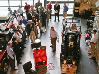 Researchers at CSAIL are developing a remotely commandable, semi-autonomous robotic forklift designed to move cargo in dangerous places.