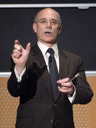 Professor of Civil and Environmental Engineering Rafael Bras, currently on leave from MIT serving as Dean of Engineering at University of California at Irvine, gave the Killian lecture Monday to a packed house.