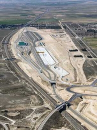 An aerial shot of part of the Plataforma LogÃ­stica de Zaragoza (PLAZA), the largest logistics park in Europe, which was designed through a partnership with MIT. TheÂ Zaragoza Logistics Center, aÂ new research institute established through the partnership with MIT, is also based in the middle of the logistics park.Â 