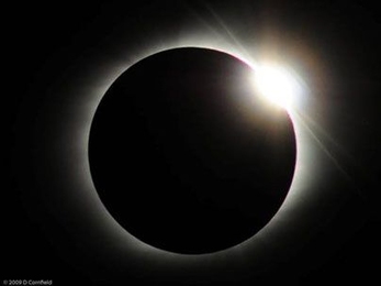 Eclipse photo byÂ David Cornfield, a member of the MIT cruise ship tour group, shows the "diamond ring" effect as the sun emerges from totality.