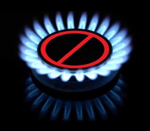 flames on a gas burner