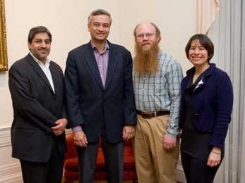 2010 MacVicar fellows, from left to right, Rajeev Ram, Krishna Rajagopal, Norvin Richards and Anette (Peko) Hosoi.