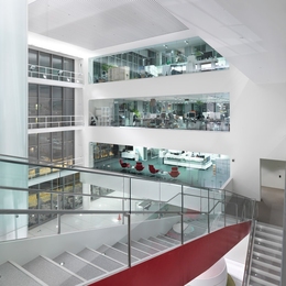 An interior shot of the new Media Lab complex, which officially opened last week.