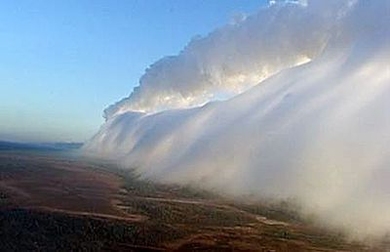 Morning Glory clouds in Australia are one example of internal waves in the atmosphere.