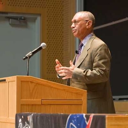 NASA Administrator Charles F. Bolden Jr. discusses the agency’s future during a visit to MIT on Monday, May 10.
