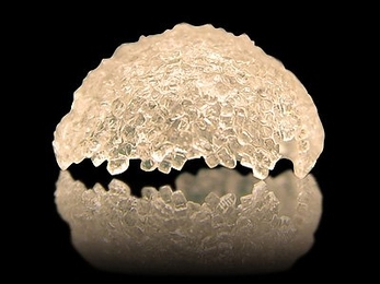 A half sphere of polymer cubes built by researchers at the MIT-Harvard Division of Health Sciences and Technology.