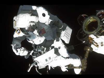 Astronaut and MIT alumnus Robert L. Satcher Jr. '86, PhD '93, STS-129 mission specialist, participates in a spacewalk. 