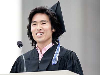 Graduate Student Council President Alex Hamilton Chan delivers his address at MIT's 144th Commencement on June 4, 2010.