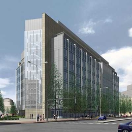 An artist's rendering of the new Koch Institute building.