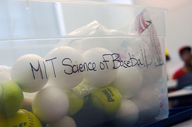 The Science of Baseball is a four-week summer program at MIT focused on the principles of math, physics and statistics as they apply to baseball. Approximately 40 middle-school-aged boys from the Boston/Cambridge area split their days between morning science classes and afternoons on the ball field.
