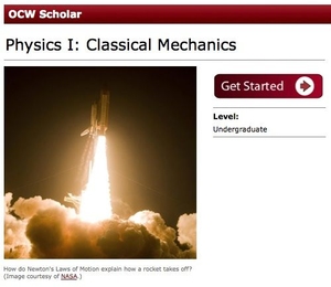 A screenshot from OCW Scholar.