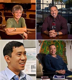 Clockwise from top left: Clarise Snyder, John DiFava, Blanche Staton and Dan Chuang.