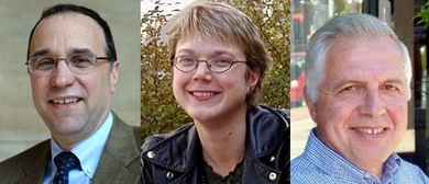 From left to right: Michael Cima, Linda Griffith and Amedeo Odoni, MIT's newest inductees to the NAE. 