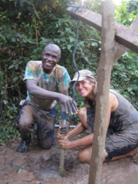 Amy Smith drilling wells in Ghana