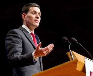 David Miliband delivers in the Compton Lecture in March 2010.
