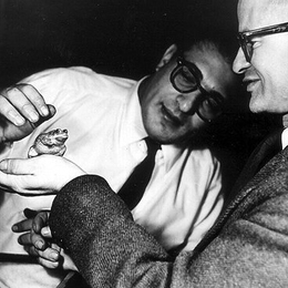 Jerome Lettvin, left, with Walter Pitts.