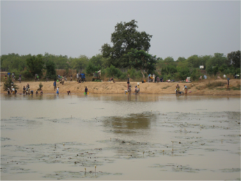 Ghanasco Dugout, Tamale, Ghana — a typical water-collection area for the villages in the region