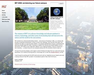 A screenshot from the MIT 2030 website.