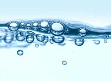 bubbles on a watery surface
