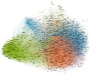 A diagram showing LinkedIn Founder Reid Hoffman's connections.
