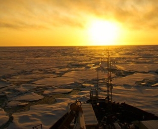 Taken from the Canadian Research Icebreaker CCGS Amundsen, in the Beaufort Sea in September 2009.