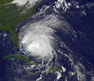 Hurricane Irene near Florida on Wednesday.