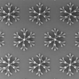 Controlling the collapse of tiny pillars deposited on a silicon substrate can produce intricate patterns.